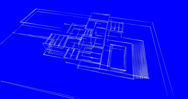 Abstrakt Arkitektonisk Tapet Design Digital Koncept Baggrund - Stock-foto