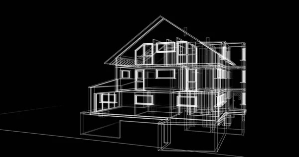 Architektura Budynek Ilustracja Tle — Zdjęcie stockowe