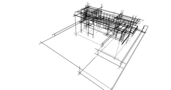 Minimal Geometrik Mimari Binalar Tasarımı — Stok fotoğraf