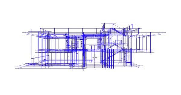 Disegno Astratto Carta Parati Architettonica Sfondo Concetto Digitale — Foto Stock