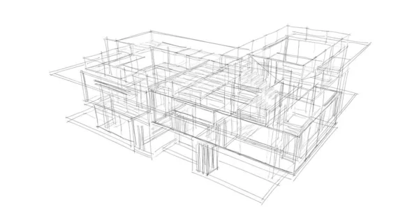 Abstrakcyjny Projekt Tapety Architektonicznej Cyfrowe Tło Koncepcyjne — Zdjęcie stockowe