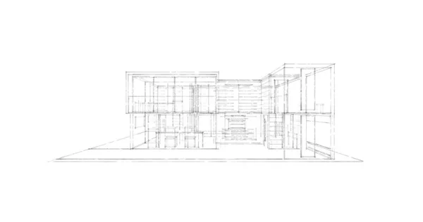 建筑墙纸设计 数字概念背景 — 图库照片