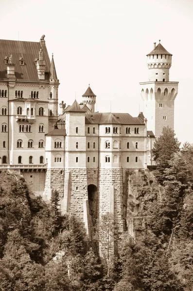 Castelo Velho Com Torre Tiro Arquitetônico — Fotografia de Stock