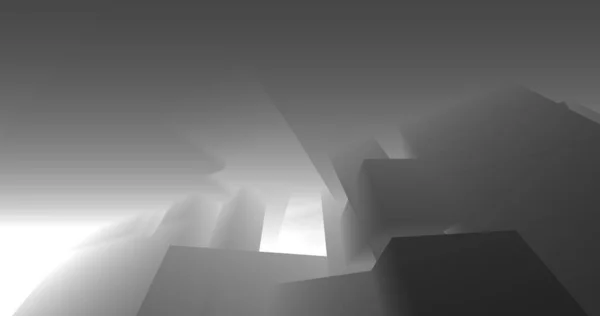 Arkaplanda mimari bina 3d illüstrasyon