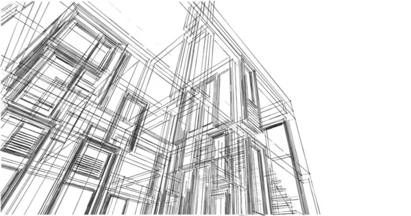 Abstrakcyjny Projekt Tapety Architektonicznej Cyfrowe Tło Koncepcyjne — Zdjęcie stockowe