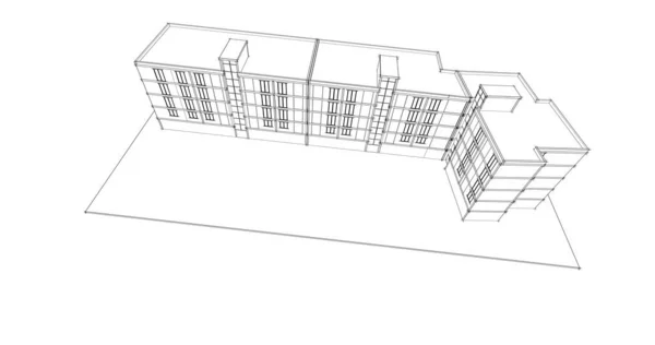 Disegno Astratto Carta Parati Architettonica Sfondo Concetto Digitale — Foto Stock