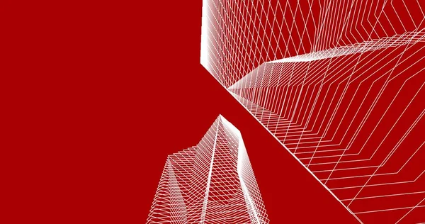 Mimari sanat konseptinde soyut çizgiler, minimum geometrik şekiller. 