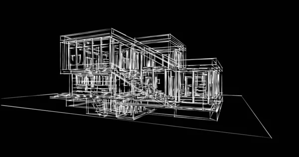 Abstrakcyjny Projekt Tapety Architektonicznej Cyfrowe Tło Koncepcyjne — Zdjęcie stockowe