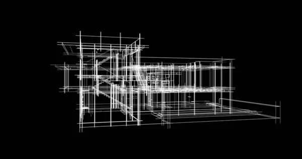 建筑墙纸设计 数字概念背景 — 图库照片