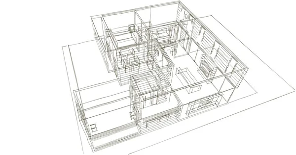 Abstrakte Architektonische Tapete Design Digitales Konzept Hintergrund — Stockfoto