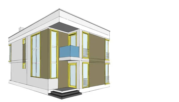 Abstrakt Arkitektonisk Tapet Design Digitalt Koncept Bakgrund — Stockfoto