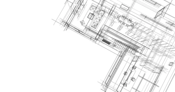 Disegno Astratto Carta Parati Architettonica Sfondo Concetto Digitale — Foto Stock