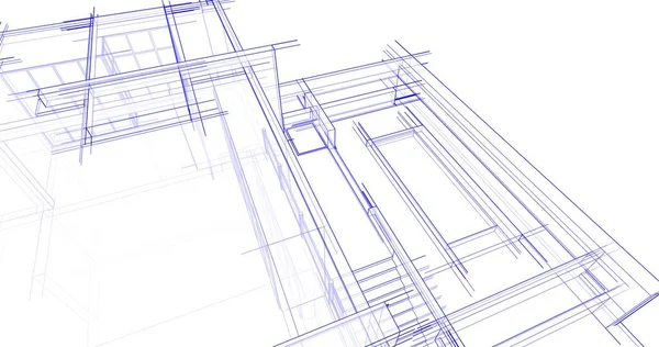 Proiectarea Minimă Clădirilor Arhitecturale Geometrice — Fotografie, imagine de stoc