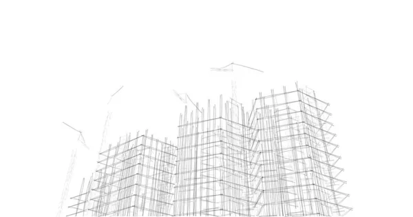 Estructura Geométrica Del Edificio Arquitectónico — Foto de Stock