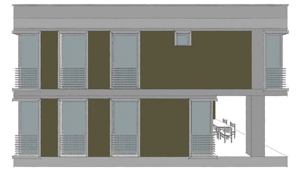 Abstrakcyjny Projekt Tapety Architektonicznej Cyfrowe Tło Koncepcyjne — Zdjęcie stockowe