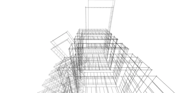 Абстрактный Архитектурный Дизайн Обоев Цифровой Концепт Фон — стоковое фото