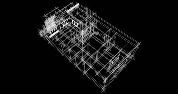 Disegno Astratto Carta Parati Architettonica Sfondo Concetto Digitale — Foto Stock