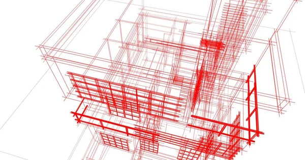 Disegno Astratto Carta Parati Architettonica Sfondo Concetto Digitale — Foto Stock