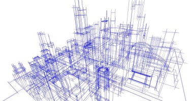 soyut mimari duvar kağıdı tasarımı, dijital konsept arkaplan