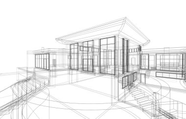 soyut mimari duvar kağıdı tasarımı, dijital konsept arkaplan