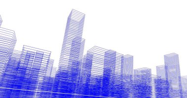 soyut mimari duvar kağıdı tasarımı, dijital konsept arkaplan