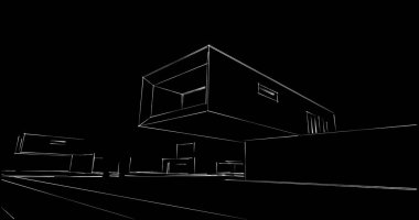 soyut mimari duvar kağıdı tasarımı, dijital konsept arkaplan