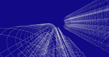 soyut mimari duvar kağıdı tasarımı, dijital konsept arkaplan