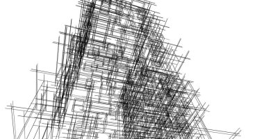 soyut mimari duvar kağıdı tasarımı, dijital konsept arkaplan