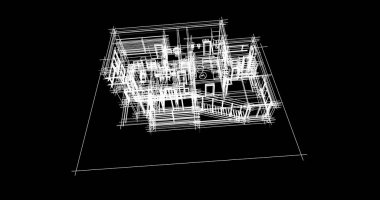 soyut mimari duvar kağıdı tasarımı, dijital konsept arkaplan
