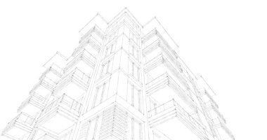 soyut mimari duvar kağıdı tasarımı, dijital konsept arkaplan