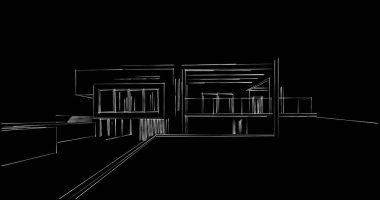 soyut mimari duvar kağıdı tasarımı, dijital konsept arkaplan