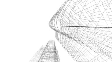 soyut mimari duvar kağıdı tasarımı, dijital konsept arkaplan