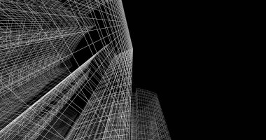 soyut mimari duvar kağıdı tasarımı, dijital konsept arkaplan