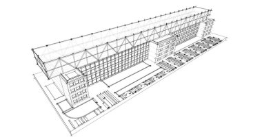 soyut mimari duvar kağıdı tasarımı, dijital konsept arkaplan