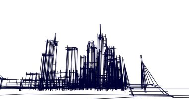 soyut mimari duvar kağıdı tasarımı, dijital konsept arkaplan
