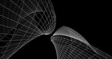 soyut mimari duvar kağıdı tasarımı, dijital konsept arkaplan