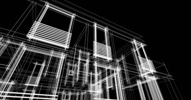 soyut mimari duvar kağıdı tasarımı, dijital konsept arkaplan