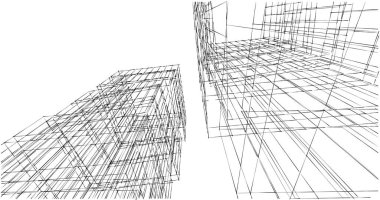 soyut mimari duvar kağıdı tasarımı, dijital konsept arkaplan