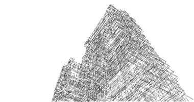 soyut mimari duvar kağıdı tasarımı, dijital konsept arkaplan