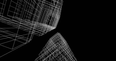 soyut mimari duvar kağıdı tasarımı, dijital konsept arkaplan