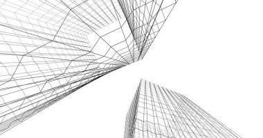 soyut mimari duvar kağıdı tasarımı, dijital konsept arkaplan