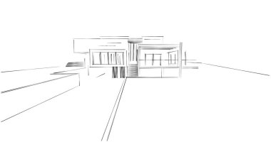 soyut mimari duvar kağıdı tasarımı, dijital konsept arkaplan