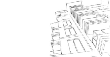 soyut mimari duvar kağıdı tasarımı, dijital konsept arkaplan