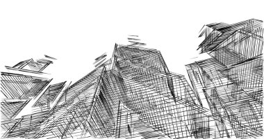 soyut mimari duvar kağıdı tasarımı, dijital konsept arkaplan