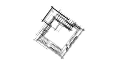 soyut mimari duvar kağıdı tasarımı, dijital konsept arkaplan