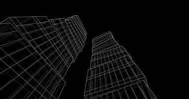 soyut mimari duvar kağıdı tasarımı, dijital konsept arkaplan