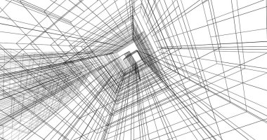 soyut mimari duvar kağıdı tasarımı, dijital konsept arkaplan