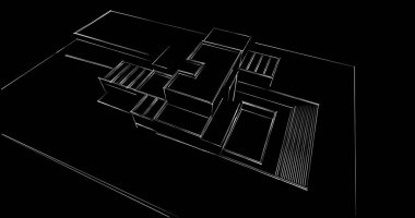 soyut mimari duvar kağıdı tasarımı, dijital konsept arkaplan