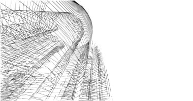 soyut mimari duvar kağıdı tasarımı, dijital konsept arkaplan