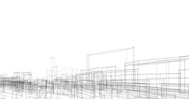 soyut mimari duvar kağıdı tasarımı, dijital konsept arkaplan